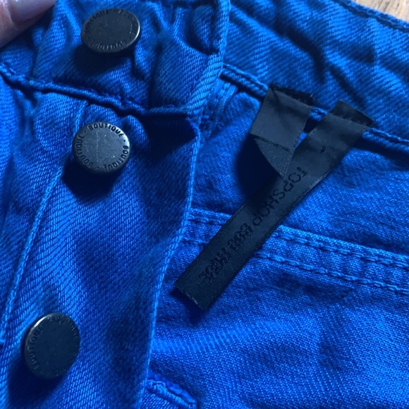 TOP SHOP BOUTIQUE high waisted biker denim shorts - Picture 5 of 6